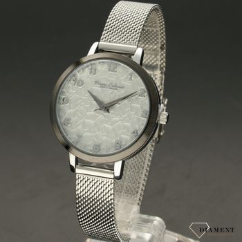 Zegarek damski BRUNO CALVANI BC2532 z czarnym dodatkiem. Zegarek damski Bruno Calvani w srebrnej kolorystyce. Zegarek damski z białą tarczą. Świetny dodatek w postaci zegarka. Idealny pomysł na prezent (1).jpg